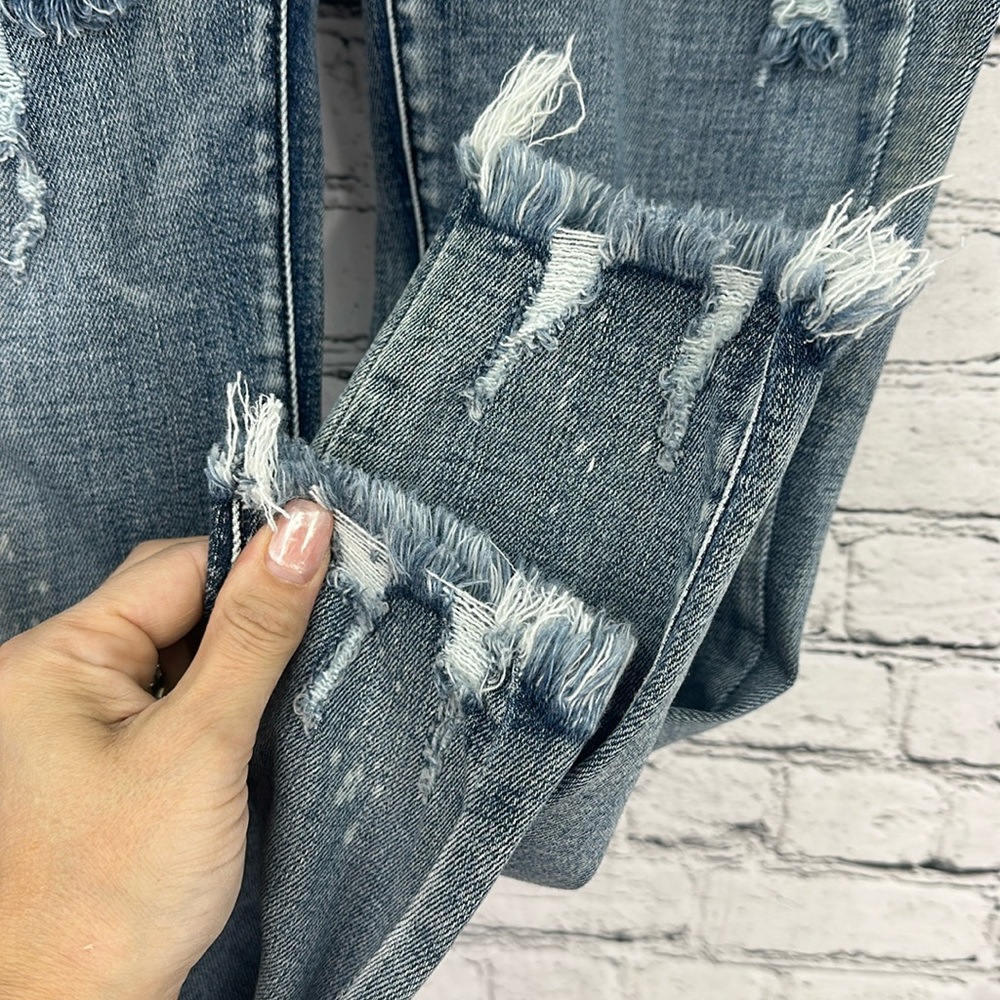 JUDY BLUE Skinny Fit High-Waisted Distressed Denim Jeans 9/29 Light Blue *NWT* - Picture 5 of 11